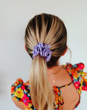 Gumka jedwabna, scrunchie, frotka sweet lavender MIDI, Capillum