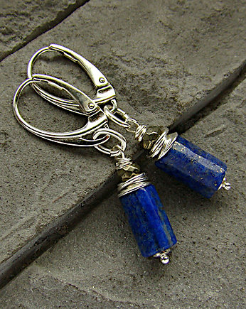 Kolczyki Lapis I piryt, RayOfArt