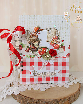 Przepiśnik, notes, prezent dla babci, Dzień Babci "Strawberry" GOTOWY, Lulaczkowo