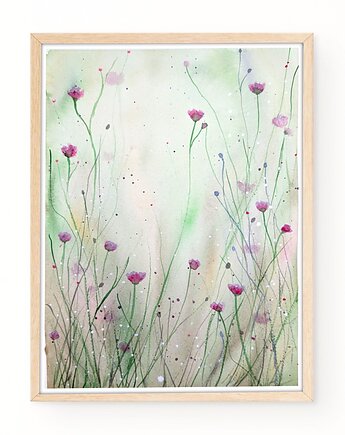 Oryginalna akwarela. Łąka 23x31cm, Malgorzata Domanska