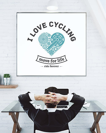 Plakat. I love cycling, studioixi