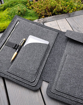 Filcowy organizer A4 - grafitowy - na dokumenty, Beltrani