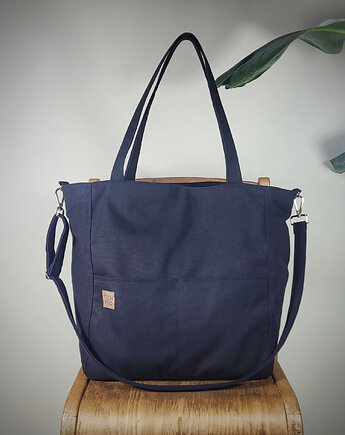 Lazy bag Pocket torba czarna bawełniana vegan, hairoo