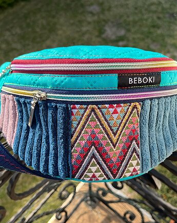 Nerka Patchwork turkus + miniportfelik gratis, BEBOKI