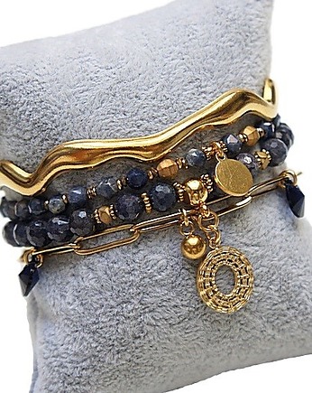 Zestaw bransoletek Szafiry Szlachetna kolekcja, KiKa pracownia