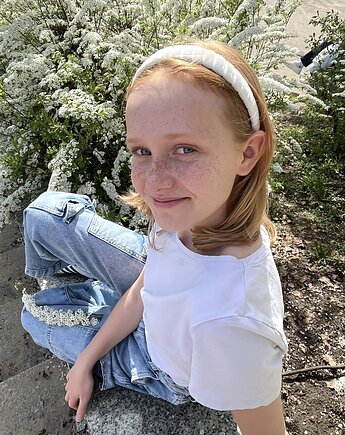 Rogalikowa biała opaska White, Volie Line