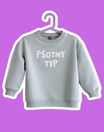 Bluza dziecięca PSOTNY TYP - miętowa, Wear Your Journey