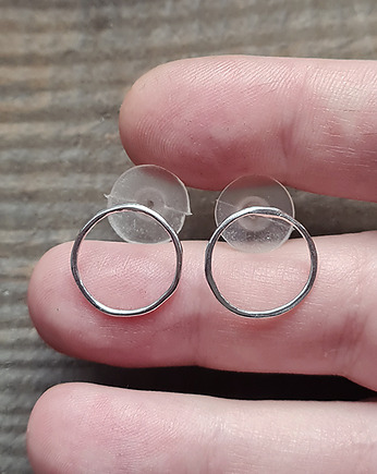 Kolczyki SLIM srebro 925 sztyfty lekkie, COCONUT