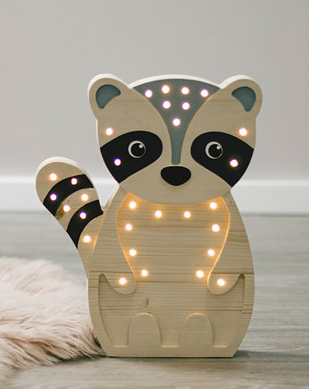 Drewniana lampka LED Szop, berco