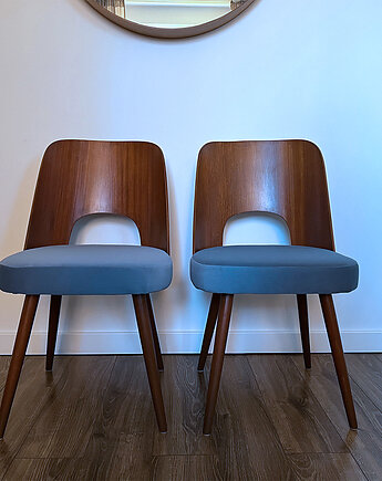 Komplet czterech krzeseł TON, O. Haerdtl, Czechosłowacja, Bałwanki z gałganków