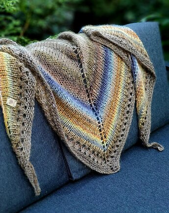 Słoneczny dzień / chusta z Noro, agat handmade