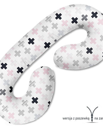 Poduszka ciążowa do spania i karmienia Różowe plusy, Baby Love Decor