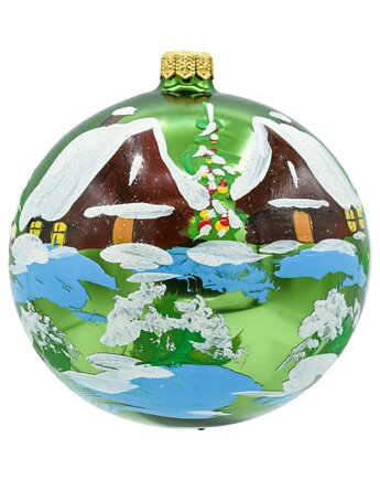 Bombki okrągłe zielone: Zimowa Chatka, Syn Bombkarza