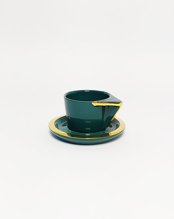 Filiżanka espresso, morska złocona, MANOceramics