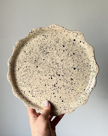 Talerz obiadowy z falbaną, ewi_pottery