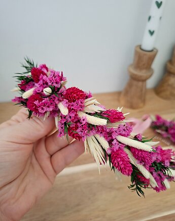Wianek na głowę z stabilizowanych roślin, Mudryk Viktoria Dried Flowers