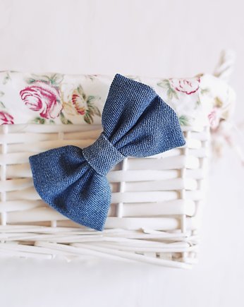 Spinka duża kokarda do włosów jeans, miło.stki