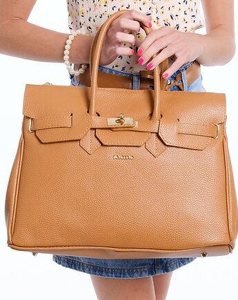 Torba skórzana Shopper- ruda / camel (7116), BOSCCOLO