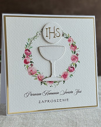 Zaproszenia na komunię, wzór 28A, Anna Art and Crafts