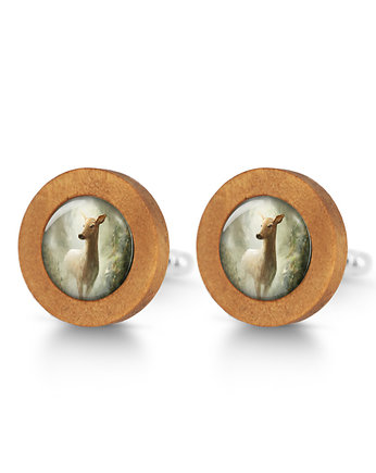 Sarna - drewniane spinki do mankietów, yenoo