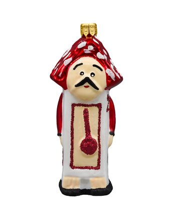 Bombka choinkowa: Pan Zegar: czerwony, Syn Bombkarza