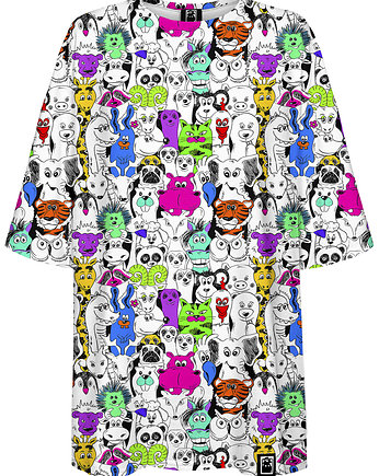 DR.CROW T-shirt Damski Oversize Animal, DrCrow