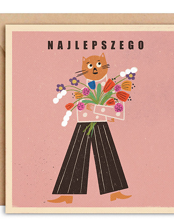 Kartka Najlepszego + koperta, MUKI design