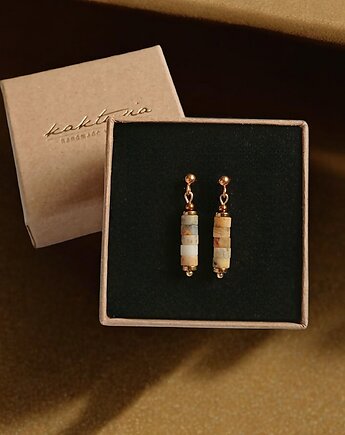 Agat : kolczyki krótkie : sztyfty kulki