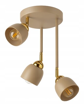 Lampa Sufitowa Regulowana Kaszmir Złoto Żyrandol Nowoczesny Agata Led 3Xe27, SkyLighting