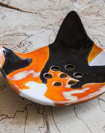 Mydelniczka ceramiczna kot tricolor, studnia ceramiczna