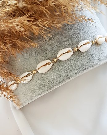 bransoletka NA KOSTKĘ z muszelek, LEI handmade 