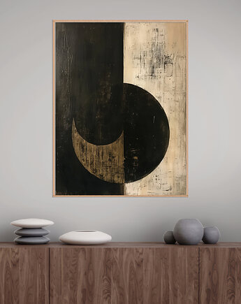 Geometria natury - Plakat, druk - Minimalizm, Boho, Loft #146, Black Sapphire Art