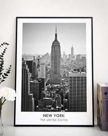 Plakat  czarno biały - MIASTO NEW YORK, raspberryEM