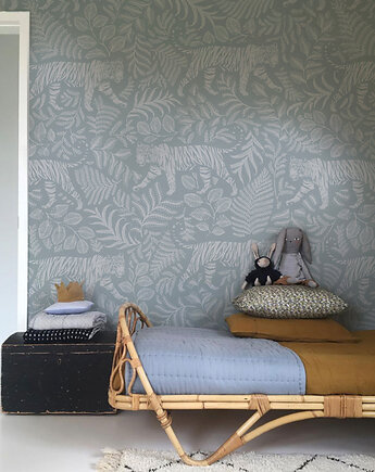 Tapeta Camouflaged Tiger Blue, wallcolors