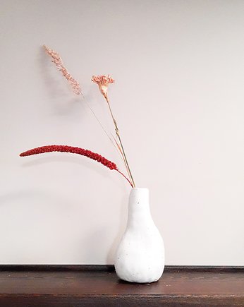 Biały wazon w piegi w stylu boho / skandynawskim (M522), Mada Ceramics