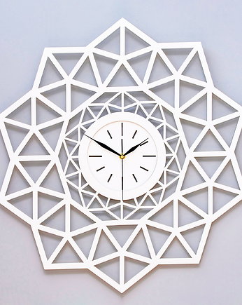 DEKORACYJNY, GEOMETRYCZNY ZEGAR AŻUROWY M ( 50 x 50 cm ), ORNAMENTI