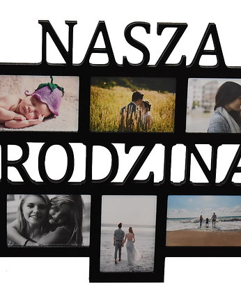 Multirama ramka na zdjęcia z napisem  Nasza Rodzina mdf 6 zdj, Wajdrew