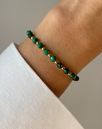 Bransoletka na gumce - Malachit z Hematytem, Bring Biżuteria