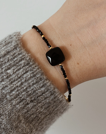Bransoletka  Onyks i Agat Czarny, Chmolowska Jewellery