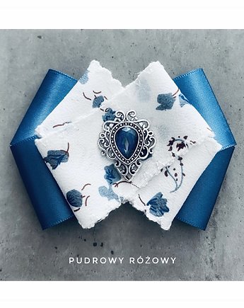 Brosza kwiatowa z kryształkiem NEW, Pudrowy Różowy