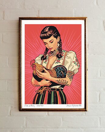 Folk me Baby 002, Pink Pug Design