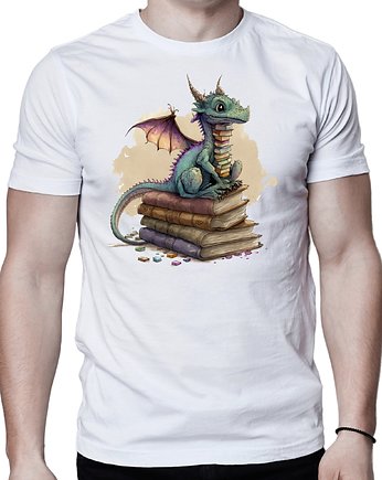 Koszulka smok książki fantasy, EvienArt