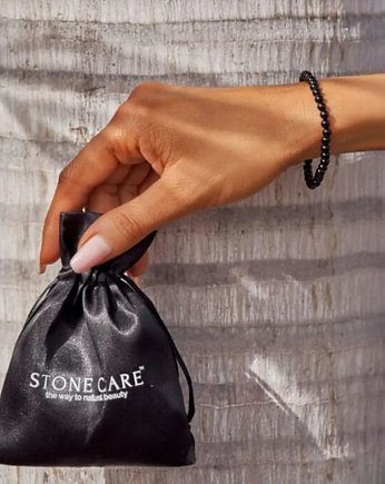 Bransoletka z kamienia naturalnego - czarny Turmalin - STONE CARE, Silk & Stone Care
