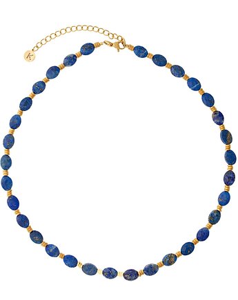 Naszyjnik Lapis Lazuli x Hematyt - Złote, Kulka Bransoletki