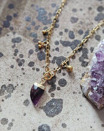 Naszyjnik z ametystem i kuleczkami, REVEAL