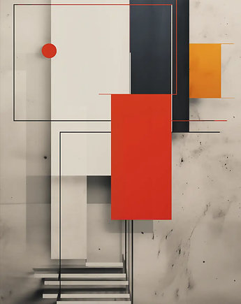 Plakat abstrakcyjny pt. Kolor w przestrzeni IV, Manon