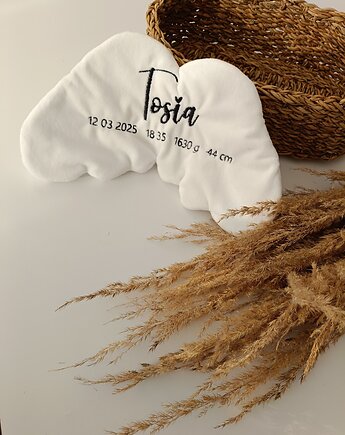 Ozdoba pokoju- przytulanka personalizowana - skrzydełka (kolory, tkaniny), Little Angels