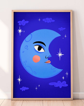 Plakat Księżyc - Luna, Gosia Nowak Designaur