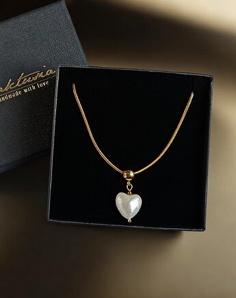 Serce - perła : naszyjnik : wyjątkowy prezent PREMIUM, kaktusia