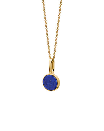Wisiorek/DROPS/złocony/lapis lazuli, OKAZJE - Prezenty na 18 dla koleżanki